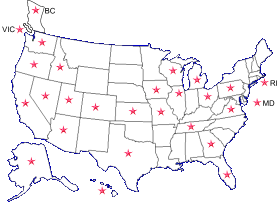Our Ingraham Class of 1964 Classmate Locations.